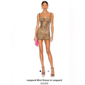 Danielle Guizio Leopard Mini Dress